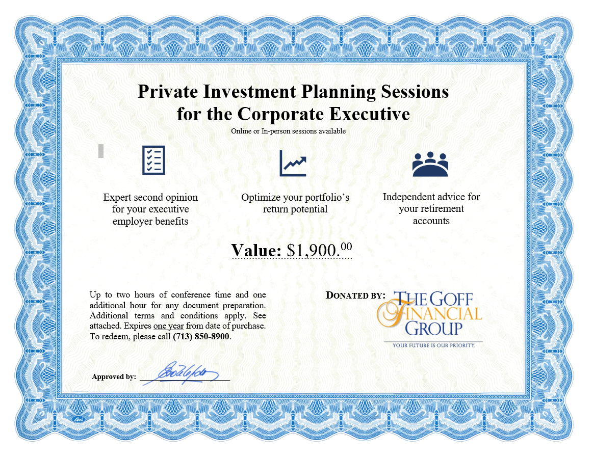 Investment Planning Corporate Executive The Goff Financial Group