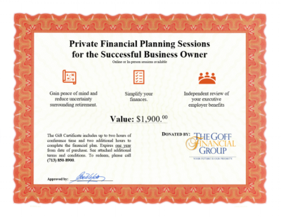 Financial Planning Gift Certificate